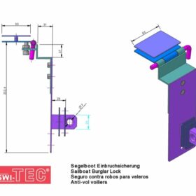 Segelboot Einbruchsicherung Skizze
